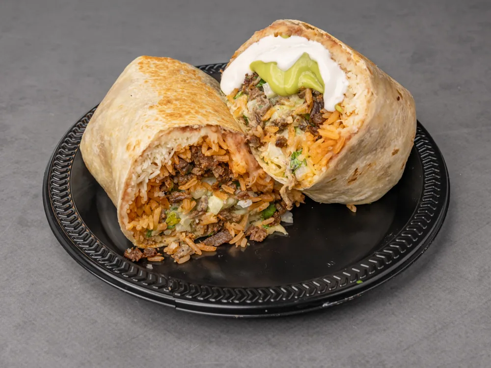 Special burrito at Pio Pico's Tacos in Ontario Ranch